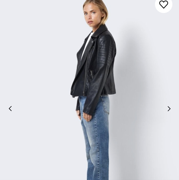 Noisy May Faux Leather Jacket | Size S | Black Leather Jacket | Coated Jacket - Picture 2 of 13